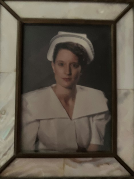 Ellen in her nursing uniform early in her career.